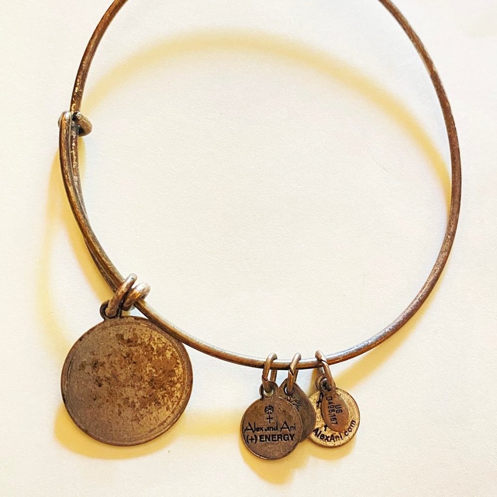 Alex and Ani initial bangle bracelet - 'F'